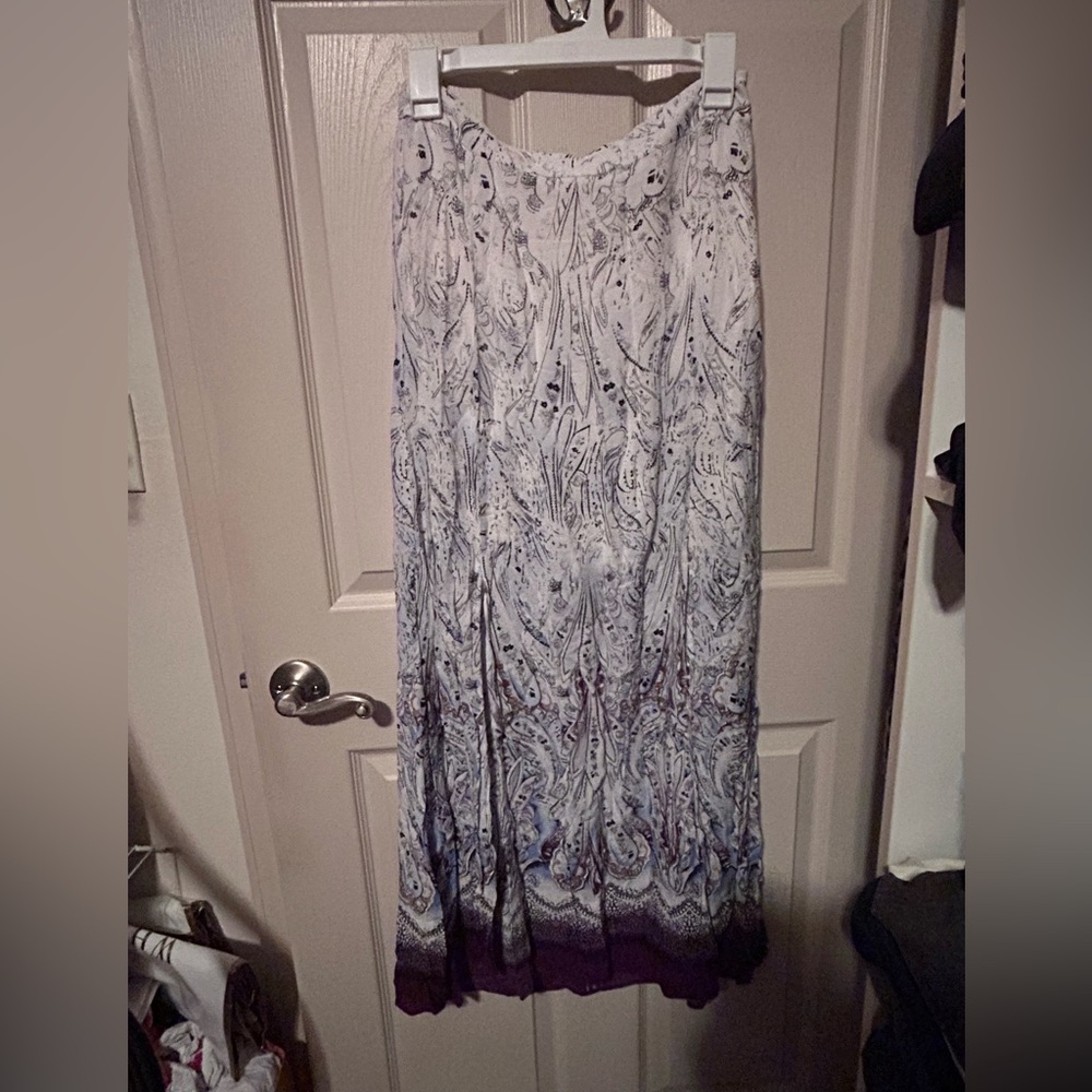 White House Black Market Black and White Patterned Skirt